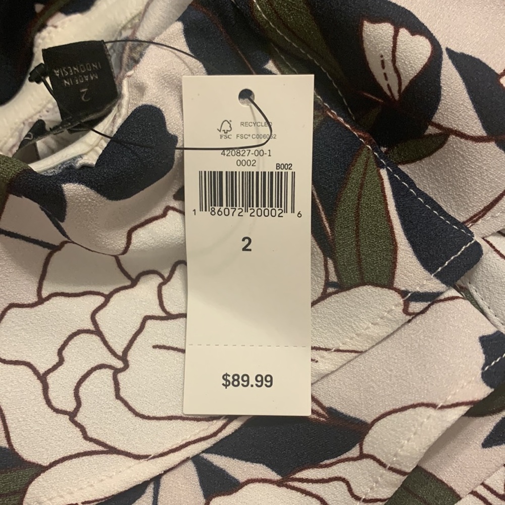 NWT Banana Republic Off the shoulder Floral dress - Picture 3 of 3